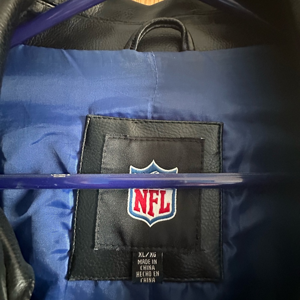 NFL Carl Banks NY Giants Black and Blue Bomber/Varsity Coat Size XL - Picture 6 of 11